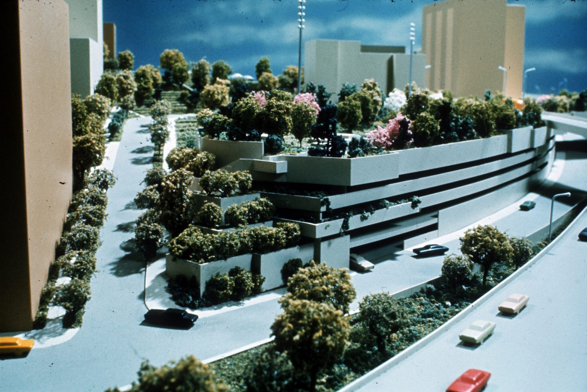 color scale model of Freeway Park, 1975