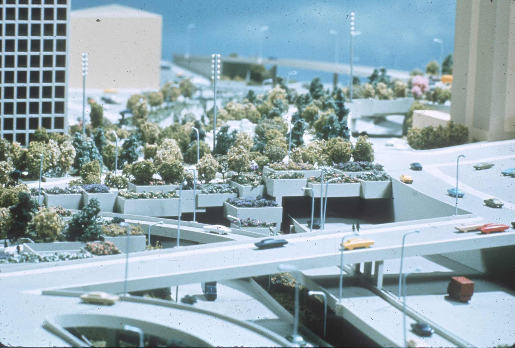 color scale model of Freeway Park, 1975